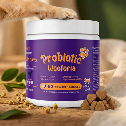 8-In-1 Multivitamin Soft Chews for Dogs, Probiotics, Gut & Immune Support, Pork Fla