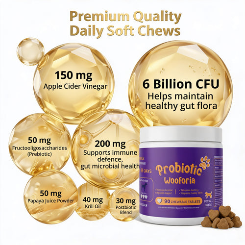8-In-1 Multivitamin Soft Chews for Dogs, Probiotics, Gut & Immune Support, Pork Fla